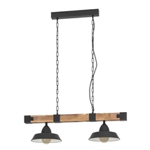 Pendul Eglo OLDBURY metal, lemn, negru, maro, E27 - 44085