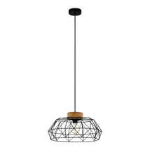 Pendul Eglo PADSTOW metal, lemn, negru, maro, E27 - 44089