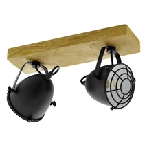 Spot Eglo GATEBECK metal, lemn, negru, maro, E14 - 44092