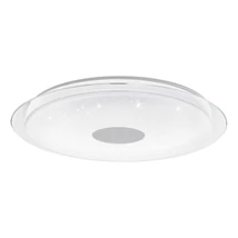 Plafoniera Eglo LANCIANO-Z, LED integrat inclus, IP20, baza din otel alb-transparent, abajur plastic cu efect cristal alb-crom | Eglo-900006