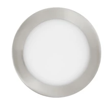 Spot incastrabil Eglo FUEVA-Z, LED integrat inclus, IP20-44, baza din otel nichel satinat, abajur plastic alb | Eglo-900113
