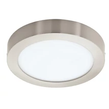 Plafoniera Eglo FUEVA-Z, LED integrat inclus, IP44, baza din otel nichel satinat, abajur plastic alb | Eglo-900114