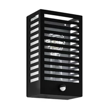 Aplica exterior cu senzor de miscare Eglo ALAMONTE 3, dulie E27, nu contine becul, IP44, baza din aluminiu-otel negru | Eglo-900137