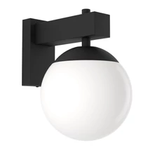 Aplica de perete exterioara Eglo BUFALATA metal, plastic, negru, alb, E27, IP44 - 900669