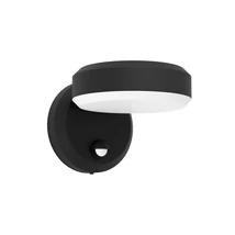 Aplica de perete exterioara cu senzor Eglo FORNACI metal, plastic, negru, alb, LED, 3000K, 10.8W, 960lm, IP54 - 900674