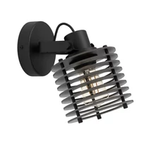 Spot Eglo SEGOVIA metal, lemn, negru, E27 - 900739