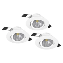 Spot incastrabil Eglo SALICETO metal, alb, LED, 2700K, 3x6W, 1350lm - 900745
