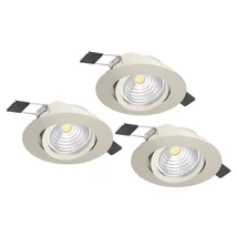 Spot incastrabil Eglo SALICETO metal, nichel, LED, 2700K, 3x6W, 1350lm - 900746