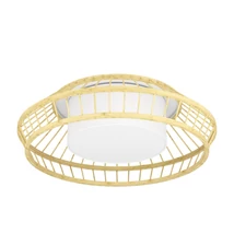Plafoniera Eglo YUKU-Z metal, lemn, textil, alb, maro, LED, 2700K-6500K, 22W, 2600lm - 900841
