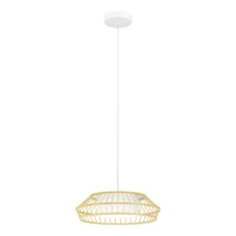 Pendul Eglo YUKU-Z metal, lemn, textil, alb, maro, LED, 2700K-6500K, 22W, 2600lm - 900842