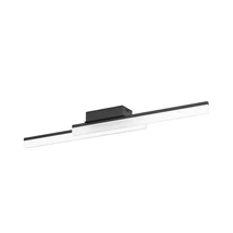 Plafoniera pentru baie Eglo PALMITAL metal, plastic, negru, alb, LED, 3000K, 22W, 2700lm, IP44 - 900844