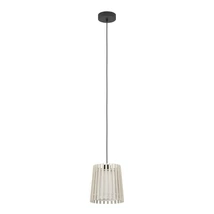 Pendul Eglo FATTORIA metal, lemn, textil, negru, maro, alb, E27 - 900902