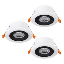 Spot incastrabil Eglo CALONGE plastic, alb, negru, LED, 3000K, 3x4.8W, 3x620lm - 900915