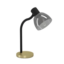 Veioza Eglo MACERE metal, sticla, auriu, negru, fumuriu, E14 - 901062