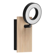 Aplica de perete Eglo RIELVES metal, lemn, plastic, negru, maro, alb, LED, 4,2W, 3000K, 500 Lm - 901202