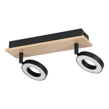 Plafoniera Eglo RIELVES metal, lemn, plastic, negru, maro, alb, LED, 8,4W, 3000K, 1000 Lm - 901203