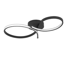 Plafoniera Eglo SERPINS metal, plastic, negru, alb, LED, 21W, 3000K, 2500 Lm - 901266