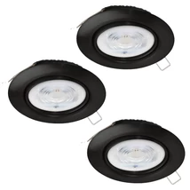 Spot incastrabil Eglo FAVAZZINA metal, negru, GU10, 3X4W, 2700K - 901755