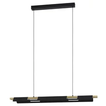 Pendul Eglo ERMUA, LED integrat inclus, IP20, baza din otel-lemn negru-maro, abajur plastic alb | Eglo-98836