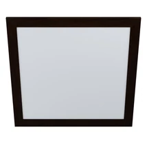Plafoniera Eglo PIGLIONASSO, LED integrat inclus, IP20, baza din otel-plastic alb, abajur lemn maro inchis | Eglo-99475