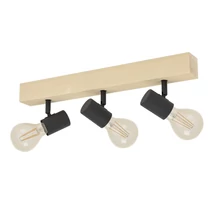 Spot Eglo TOWNSHEND 3 metal, lemn, negru, maro, E27 - 99479