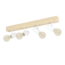 Spot Eglo TOWNSHEND 3 metal, lemn, alb, maro, E27 - 99485