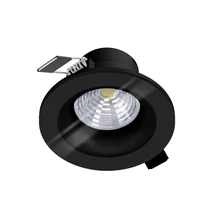 Spot incastrabil Eglo SALABATE, LED integrat inclus, IP20-44, baza din aluminiu negru, abajur sticla transparent | Eglo-99494