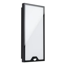 Aplica exterior cu senzor de miscare Eglo CASAZZA, LED integrat inclus, IP44, baza din otel zincat negru, abajur plastic alb | Eglo-99521
