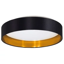 Plafoniera Eglo MASERLO 2, LED integrat inclus, IP20, baza din metal-plastic alb, abajur textil negru-auriu | Eglo-99539