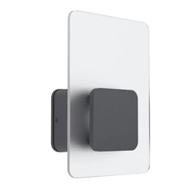 Aplica exterior Eglo EREDITA, LED integrat inclus, IP44, baza din otel-plastic antracit, abajur sticla satinat alb | Eglo-99585