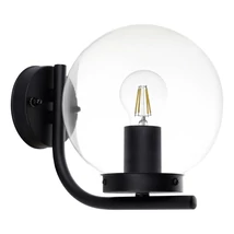 Aplica exterior Eglo TAVERNA, dulie E27, nu contine becul, IP44, baza din otel zincat negru, abajur plastic transparent | Eglo-99598