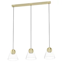 Pendul Eglo CERASELLA, dulie GU10-LED, contine becul, IP20, baza din otel alama periata, abajur sticla transparent | Eglo-99629