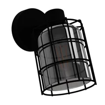 Spot Eglo CONSACA, dulie E27, nu contine becul, IP20, baza din otel negru, abajur sticla transparent negricios | Eglo-99711