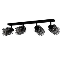 Spot Eglo CONSACA, dulie E27, nu contine becul, IP20, baza din otel negru, abajur sticla transparent negricios | Eglo-99713