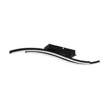 Plafoniera Eglo LEJIAS, LED integrat inclus, IP20, baza din otel negru, abajur plastic transparent | Eglo-99801