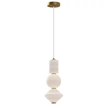 Pendul Elstead metal, sticla, auriu, alb, LED, 20W, 3000K, 1060 Lm - ELS-ALM-BIJOU-P3-GD