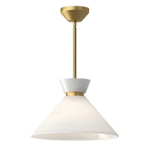 Pendul Elstead metal, sticla, auriu, opal, E27 - ELS-ALM-HALSTON-P-M-GD