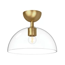 Plafoniera Elstead metal, sticla, auriu, transparent, E27 - ELS-ALM-JUDE-SF-GD-CL
