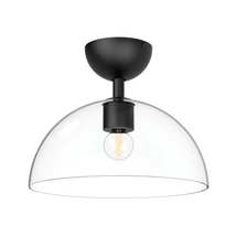 Plafoniera Elstead metal, sticla, negru, transparent, E27 - ELS-ALM-JUDE-SF-MB-CL