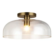 Plafoniera Elstead metal, sticla, auriu, transparent, E27 - ELS-ALM-SYLVIA-SF-BG-CL
