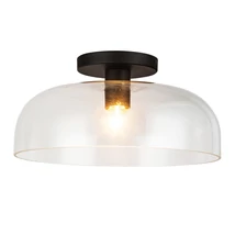 Plafoniera Elstead metal, sticla, negru, transparent, E27 - ELS-ALM-SYLVIA-SF-BK-CL