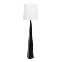 Lampadar Elstead ASCENT metal textil negru alb E27 - ASCENT-FL-BLK-W 