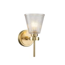 Aplica de perete pentru baie Elstead GUNNISLAKE metal, sticla, alama, G9, IP44 - BATH-GUNNIS1-BB