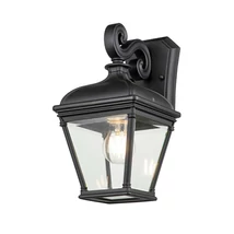 Aplica de perete exterioara Elstead BAYVIEW metal, sticla, negru, transparent, E27, IP44 - BAYVIEW-2M-BK