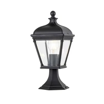 Lampadar exterior Elstead BAYVIEW metal, sticla, negru, transparent, E27, IP44 - BAYVIEW-3M-BK