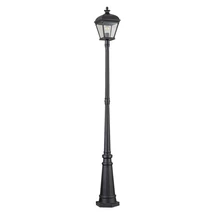 Lampadar exterior Elstead BAYVIEW metal, sticla, negru, transparent, E27, IP44 - BAYVIEW-5L-BK
