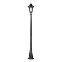 Lampadar exterior Elstead CHICAGO metal, sticla, negru, transparent, E27, IP44 - CC5-M-BK