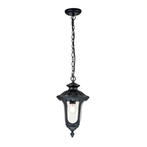 Pendul exterior Elstead CHICAGO metal, sticla, negru, transparent, E27, IP44 - CC8-S-BK