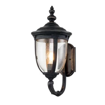 Aplica de perete exterioara Elstead CLEVELAND metal, sticla, bronz, transparent, E27, IP44 - CL1-M