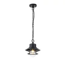 Pendul exterior Elstead COPENHAGEN metal, sticla, negru, transparent, E27, IP44 - COPENHAGEN8-BK